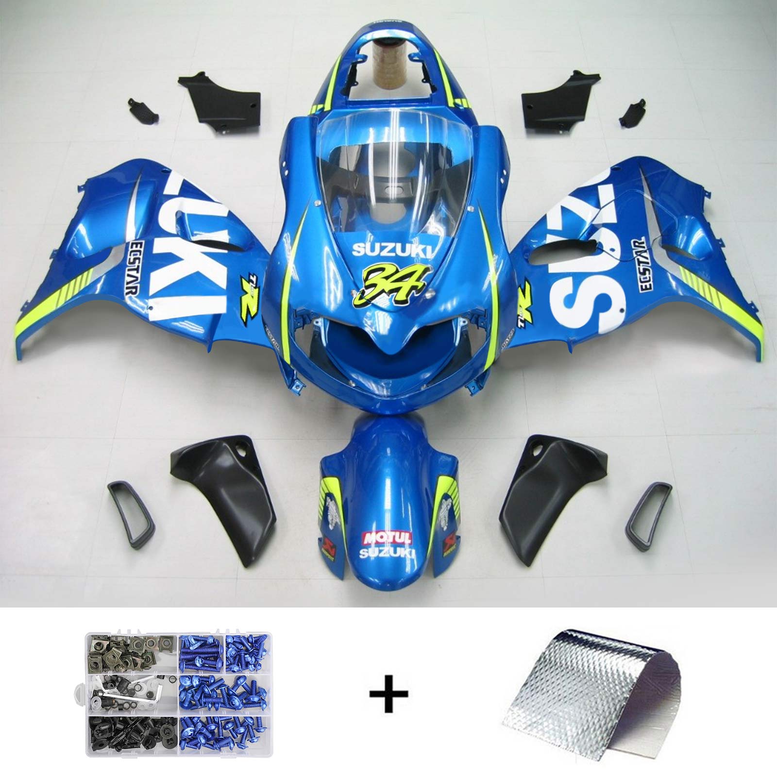 1998-2003 Suzuki TL1000R Amotopart Kit de carénage d'injection carrosserie plastique ABS #133