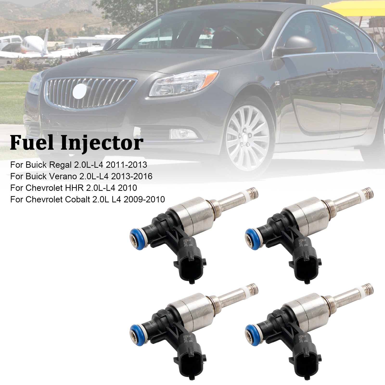 4 STKS Brandstofinjector 0261500112 Fit Vauxhall Fit Open Insignia Fit Chevy HHR 2.0