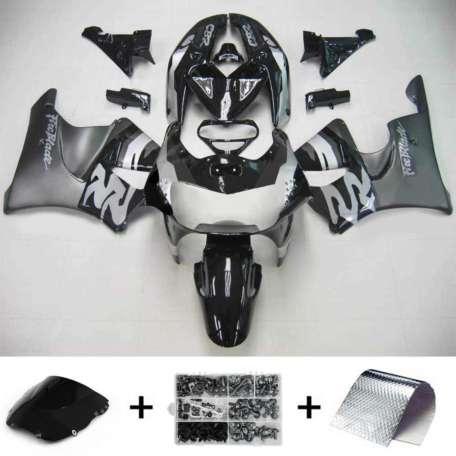 1998-1999 Honda CBR900RR 919 Kit de carénage d'injection Amotopart Carrosserie Plastique ABS # 102