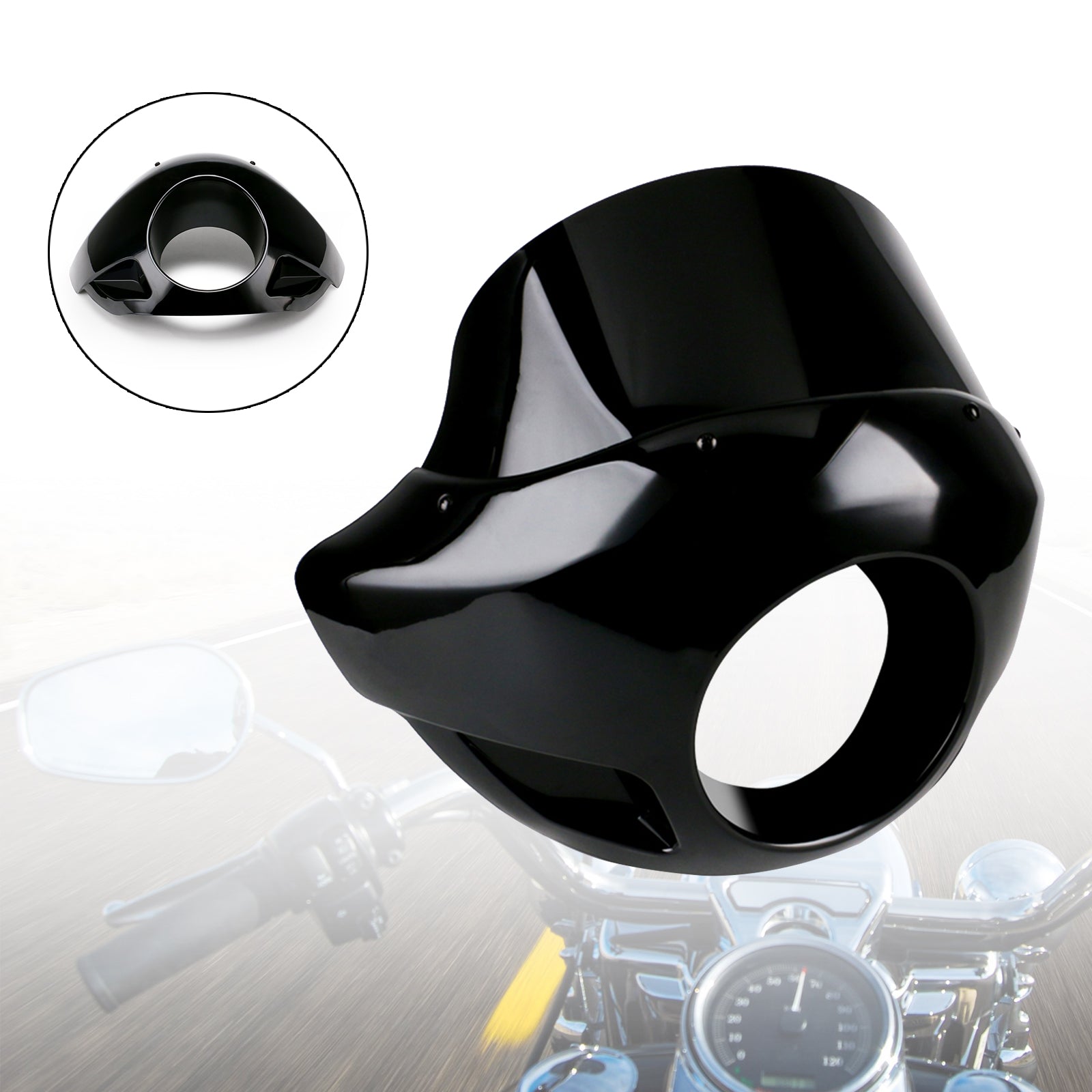 Garfos de 35 mm a 49 mm 5.75" Faróis Sportster Para-brisas Carenagem de farol