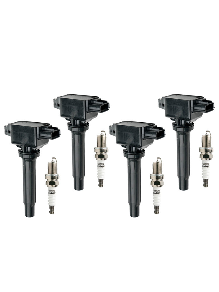 2016-2018 Mazda MX-5 Miata 2.0L L4 4x Ignition Coils+Spark Plugs UF656 Fedex Express