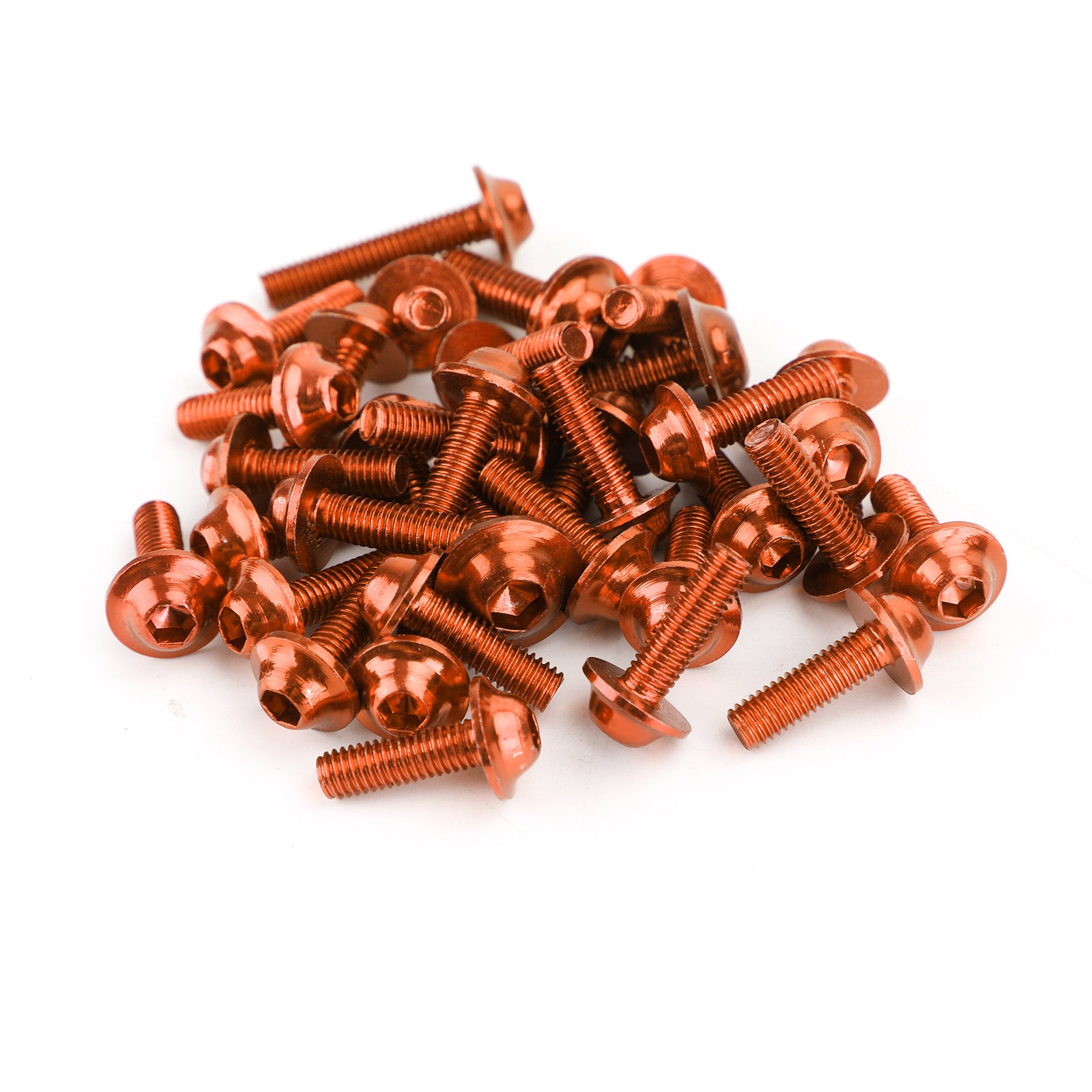 158x Motorbike Orange Fastener Clip Screw Kit Windscreen Fairing Bolt Universal