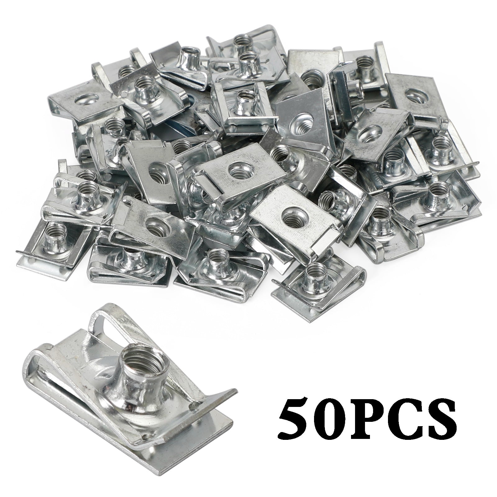 10/20/50PCS Fairing Clips M6 6mm Bodywork Panel Spire Clip Motorcycle Speed Clips U Nut Generic