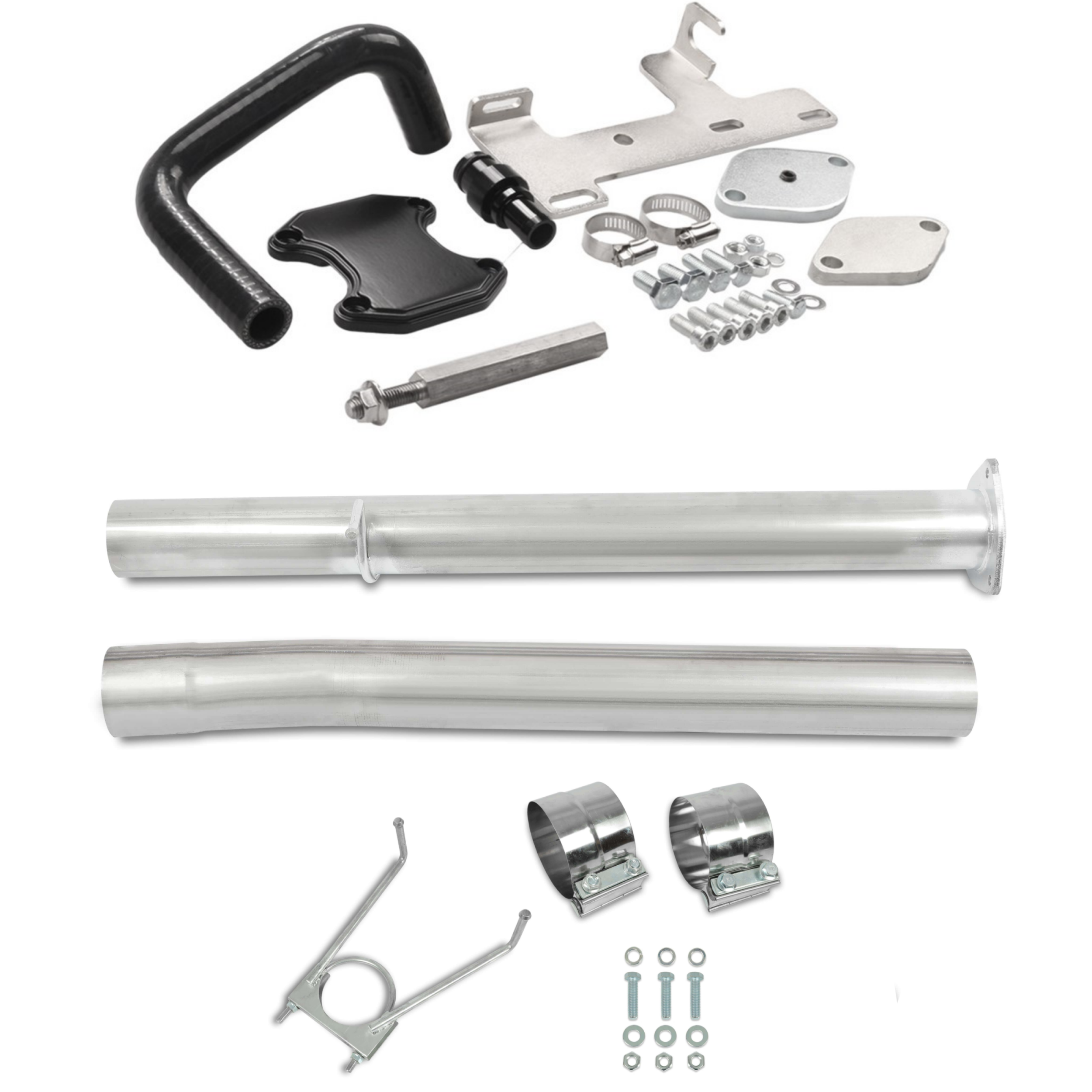 2013-2017 Dodge Ram 2500 3500 6.7L Cummins Diesel 4" Exhaust Muffler Pipes & EGR Delete Kit