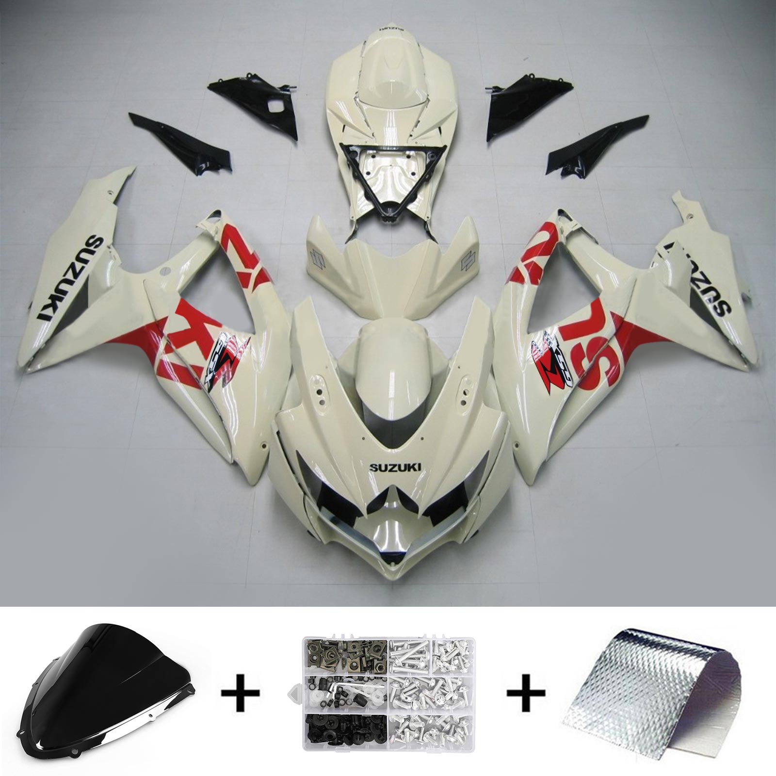 2008-2010 Suzuki GSXR 600/750 K8 Injection Fairing Kit Bodywork Plastic ABS