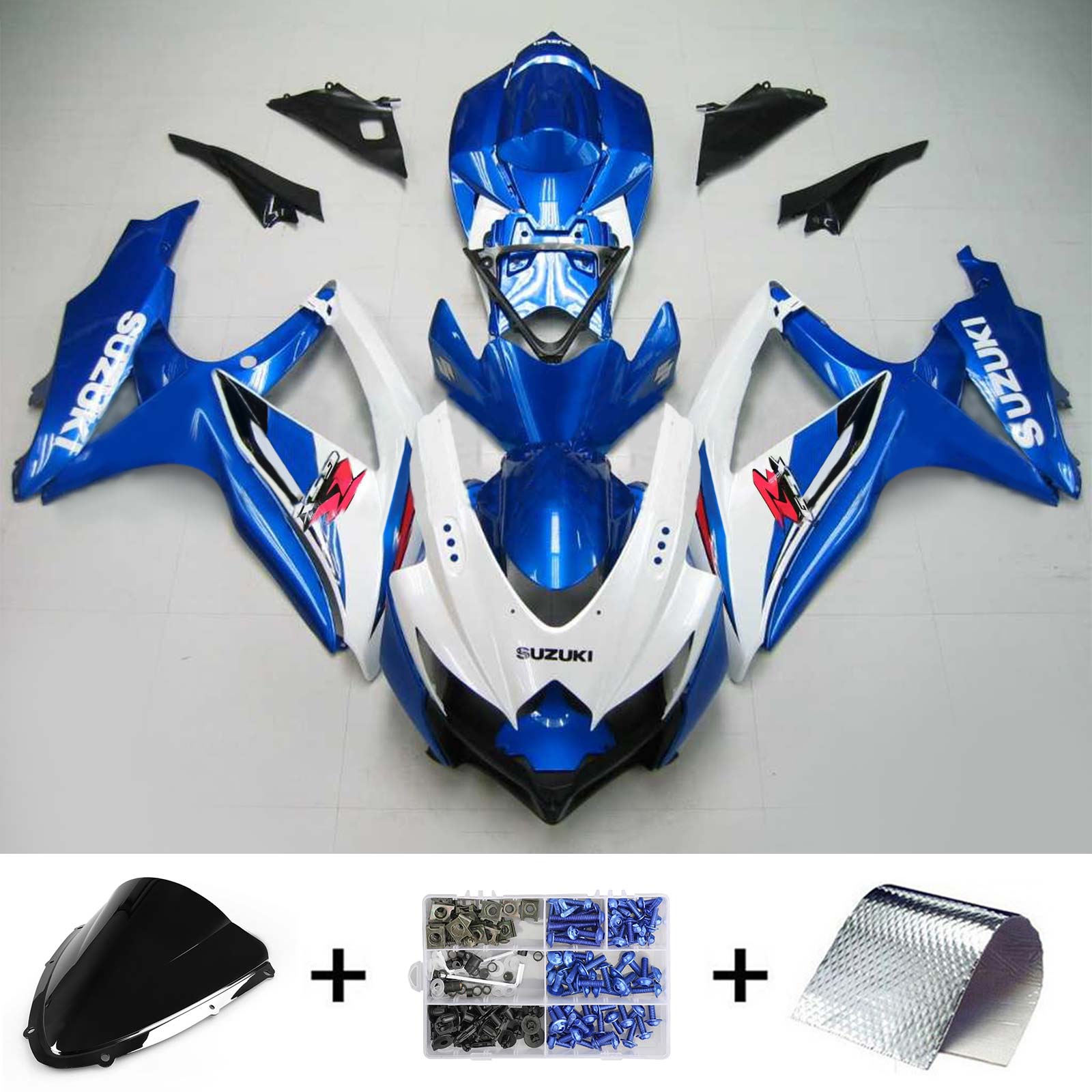 2008-2010 Suzuki GSXR 600/750 K8 Injection Fairing Kit Bodywork Plastic ABS