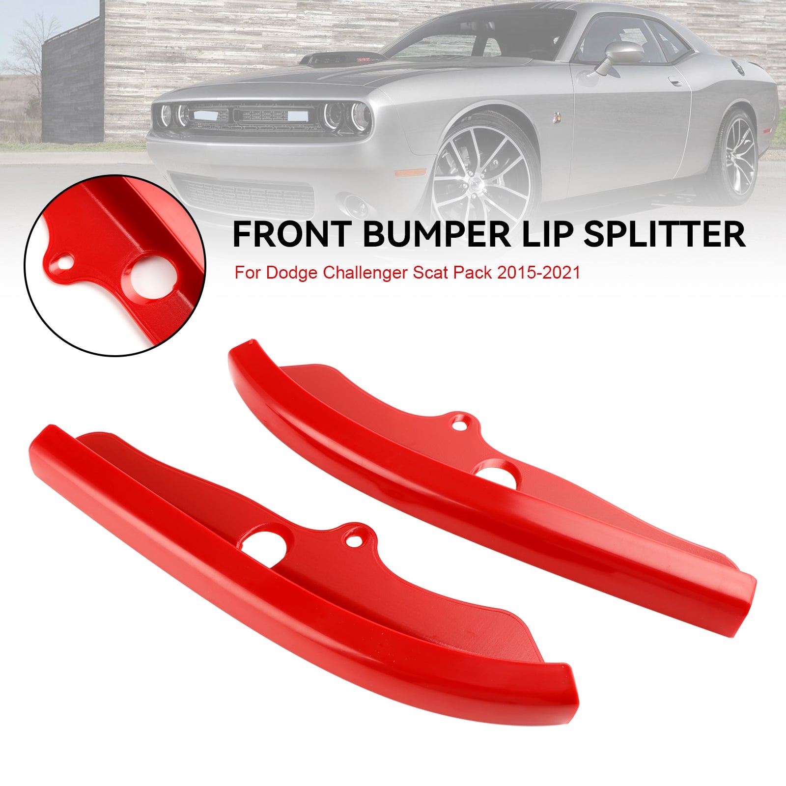 Dodge Challenger Scat Pack 2015-2021 Spoiler de séparateur de lèvre de pare-chocs avant