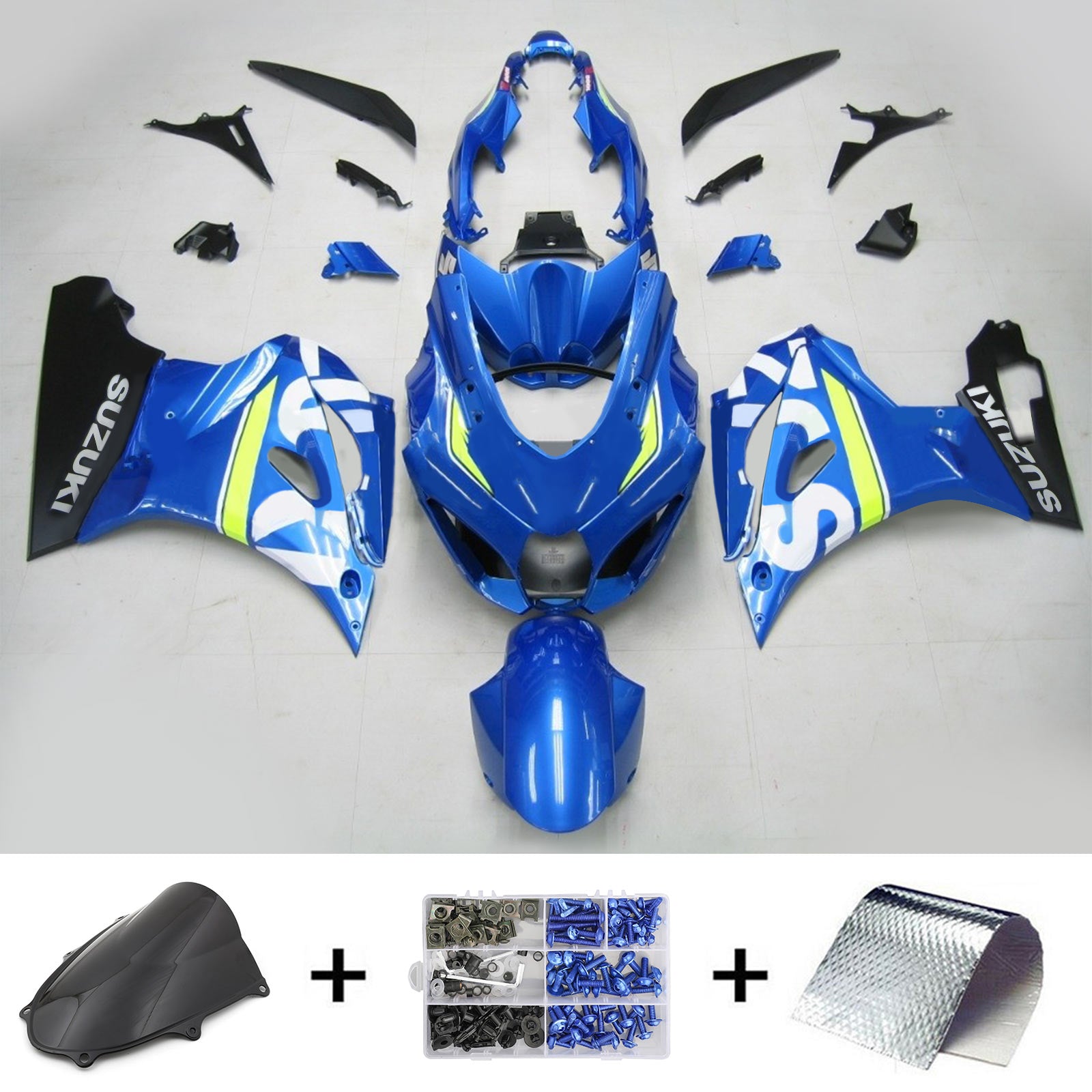 2017-2024 Suzuki GSXR1000 K17 Kit de carénage d'injection carrosserie plastique ABS #101